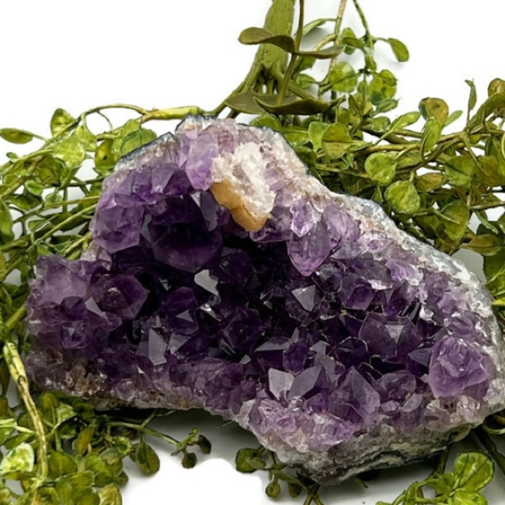 Amethyst Quartz Crystal Rock Flat Cluster Raw Purple Meditation